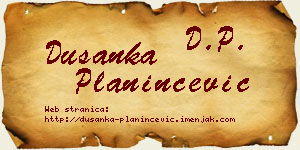 Dušanka Planinčević vizit kartica